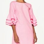ZARA 💕💕 Ruffle Sleeve Mini Dress ~ Pink Large Photo 2