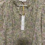 House of Harlow 1960 Ruffle Neck Josepha Pink Print Top XS Photo 3