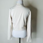 ZARA  Ecru Mock Neck Long Sleeve Top Photo 5