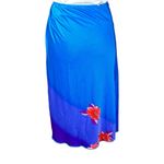 Vintage 80's Krista Kent Miami wrap Dance Skirt Coverup Tropical One size Blue Size undefined Photo 1
