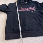 Aeropostale Y2K VTG Embroidered Oversized Hoodie Womens Size S Black Spellout Photo 5