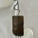 Artisan Brutalist Mixed Metal Dangle Earrings โ Hand Photo 5