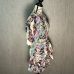 AUREUM Multicolor Geometric Mini Dress Size Small Purple Photo 4