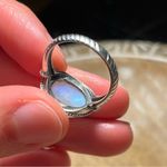 Sterling Silver NWOT Moonstone 925  Roped Ring Photo 7