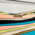 Volcom NWT Women’s Salty Air Full Bikini Bottom Yellow Pink Blue Black Stripe XL Photo 8