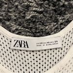 ZARA NWOT White Mesh Tank Top Photo 1
