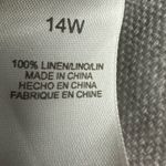 Liz Claiborne 100% Linen Black and White Plaid Maxi Dress Size 14W Photo 9