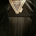 Marvin Richards Vintage Long Wool Coat Double Breasted Black Fur Collar Size 2 Photo 4