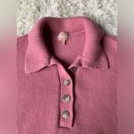 Show Me Your Mumu Crawford Collared Sweater Pink Knit Photo 2