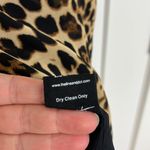 Line and Dot Small Brown and Black Leopard Animal Print Short Sleeve Shift Dress Photo 7