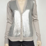 Jones New York  Gray Sequin Cardigan Sweater Photo 0