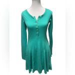 Free People Beach Miles of Henley Mini Dress Blue Size XS Photo 2