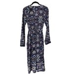 Lucky Brand Cottagecore Floral Long Sleeve Tie Waist Purple Pink Dress XS Photo 7