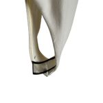 Alice + Olivia  Ecru Crystal-Embellished Scoop Neck Cutout Crepe Bodysuit Small Photo 7