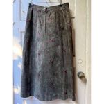 80s leather paisley maxi skirt M Aline stretch Ranch hippie Western Ranch boho Brown Size M Photo 7