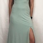 Birdy Grey  Women's Kira Crepe 1 Shoulder Gown Light Sage Green XS Extra Small Photo 0