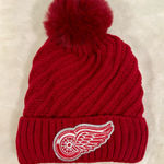 Detroit Redwings glitter logo Red Pom Photo 0