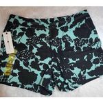 Peace & Pearl's Sz M Pull On Linen/Cotton Blend Shorts Floral New Blue Size M Photo 0