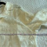 HYFVE ✨ Women’s Off White Floral Sheer Top Button Down Large Photo 10