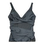 Aidonger Black One Piece Swimsuit Wrap Front Adjustable Straps Size Medium NWT Photo 1