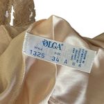 34 Vintage OLGA Blush pink lace Dress silky Slip Size small​ Photo 2