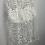 EXPRESS Sheer Cream Lace Sleeveless Top Photo 4