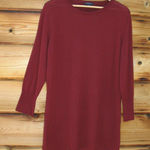 Lafayette 148 Burgundy Wool Tunic Sweater Red Size XL Photo 0