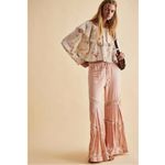 Free People Dainty Ethereal Ruffle Camilla Floral Gauze Blouse Large Cottage Photo 5