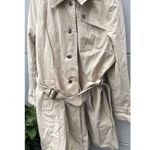 Pendleton Vintage Women’s Size XL Khaki Brown Long Trench Pea Coat Belt Strap Photo 4