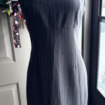 Vintage 90s APNY grey pinstripe sleeveless mini dress, size 8 Gray Photo 0