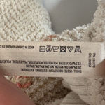 Anthropologie Saturday Sunday XL Cowl Neck Sweater Textured Chevron Cream Pink Photo 5