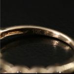 10K SOLID YELLOW GOLD PRINCESS CUT .36 CTW GENUINE DIAMOND RING (6.75) White Photo 5