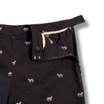 Coldwater Creek Womens Crop Carpi Dress Pants Embroidered Zebra Print Black P12 Photo 1