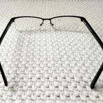 Police Italy Black Metal Half Exposed Frame Rectangular Eyeglasses Case V2906 Photo 7