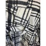 JouJou Plaid‎ Wool Blend Coat Jacket Black White Checkered Pea Coat M Size M Photo 5