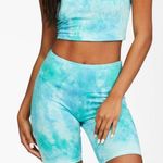 Billabong Biker Babe Shorts Sz S Blue Tye Dye Cotton Stretch Washed Look NWT Photo 0