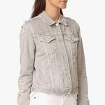 J Brand Slim Denim Distressed Jacket Pale Ash Grey Size XS Photo 1