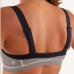 Lululemon Run Engage Bra Tonka Stripe Cashew/Black Wide Straps Athletic Size 4 Photo 1