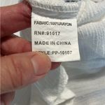 Solitaire  White Gauzy Flowy Embroidered Top Womens Medium Photo 15