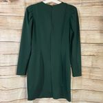 H&M puff sleeved green fitted dress Size Medium Photo 2