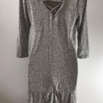 Olivia Rae Grey Midi Dress Open Back Sz L Super Soft Acrylic Photo 1
