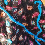 Vera Bradley Black corduroy Paisley Pajama Pants Photo 4