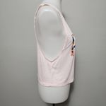 PINK - Victoria's Secret  Pink Tropical Graphic Lace Detail Cropped Tank Size XS Photo 1