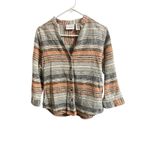 Alfred Dunner  Button-up Shirt Womens Size 12 Multicolor Striped Cotton Photo 1