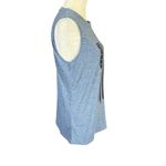 IRISGOD blue with a black American flag sleeveless stretchy crewneck tank top S Photo 2