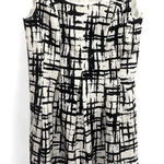 Evan Picone Black Label by  Black & White Pleated Fit & Flare Dress Size 8 Photo 0