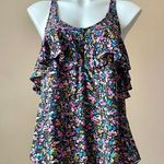 Rebecca Taylor  | Silk Floral Print Tiered Ruffle Tank Top Sz S Photo 1