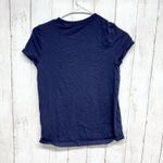 Madewell  Blouse Women Size XS Navy Cotton Crewneck Short Sleeve Tee Shirt Casual Photo 7