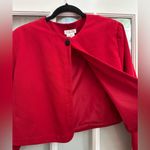 Talbots Vintage  Cherry Red Retro Bolero Cardigan Women’s Size 16 XL Photo 4