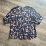 Scotch & Soda Leopard Blouse Navy Taupe Pink Small Chic Photo 8